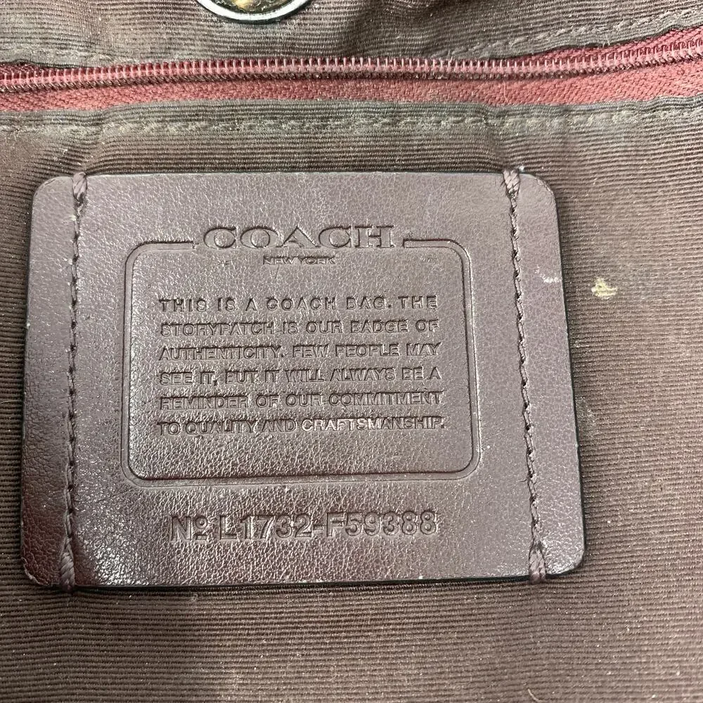 Coach Large Metallic Pewter Soft Leather Tote Bag *FLAWS